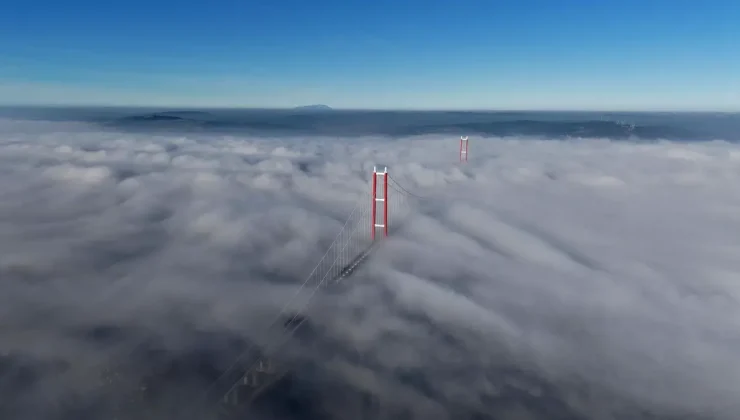 Çanakkale Boğazı’nda Sis Nedeniyle 1915 Çanakkale Köprüsü Gözden Kayboldu