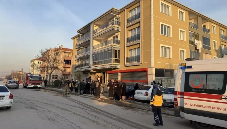Çubuk’ta apartman dairesinde çıkan söndürüldü