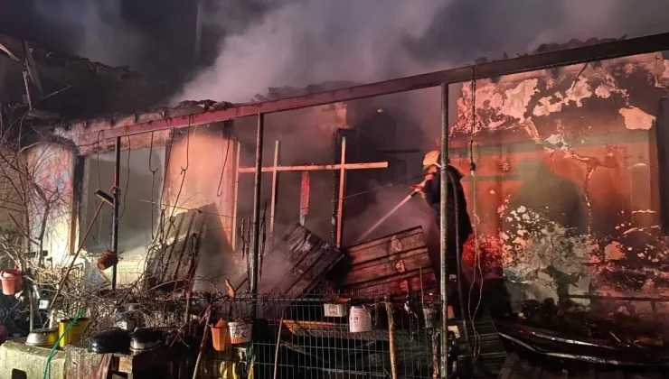 Edirne’de çiftlik yangınında maddi hasar meydana geldi