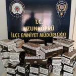 Edirne’de iş yerinde 12 bin 920 adet dolu makaron ele geçirildi