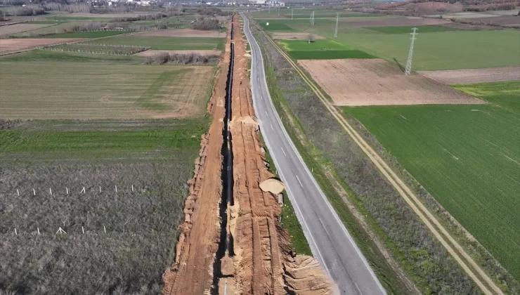 Edirne’ye Süloğlu Barajı’ndan su temini için isale hattındaki yenileme çalışmaları sürüyor