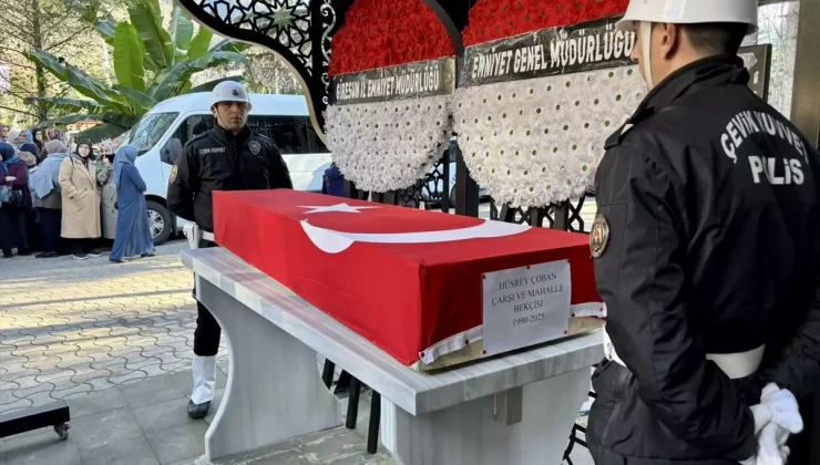 Giresun’da otomobilin dere yatağına devrilmesi sonucu ölen bekçinin cenazesi defnedildi