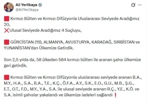 İçişleri Bakanı Yerlikaya: 24 suçlu Türkiye’ye getirildi