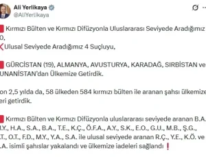 İçişleri Bakanı Yerlikaya: 24 suçlu Türkiye’ye getirildi