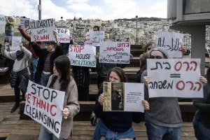 İsrail’in, Doğu Kudüs’ün Silvan beldesinde Filistinlileri zorla yerinden etmesi protesto edildi