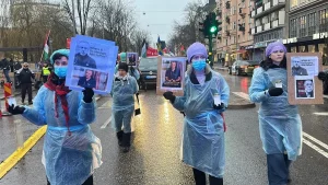 İsveç’te, İsrail’in ateşkese rağmen Gazze’ye saldırıları protesto edildi