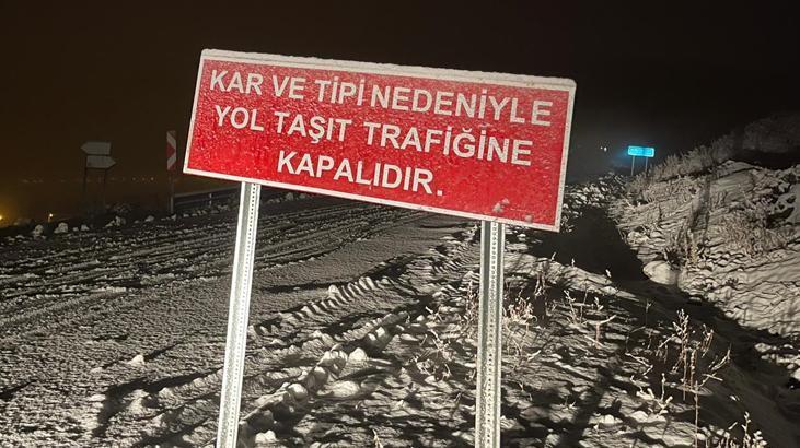 Kara kış fena vurdu! Ekipler yol girişine ‘taşıt trafiğine kapalıdır’ tabelası astı