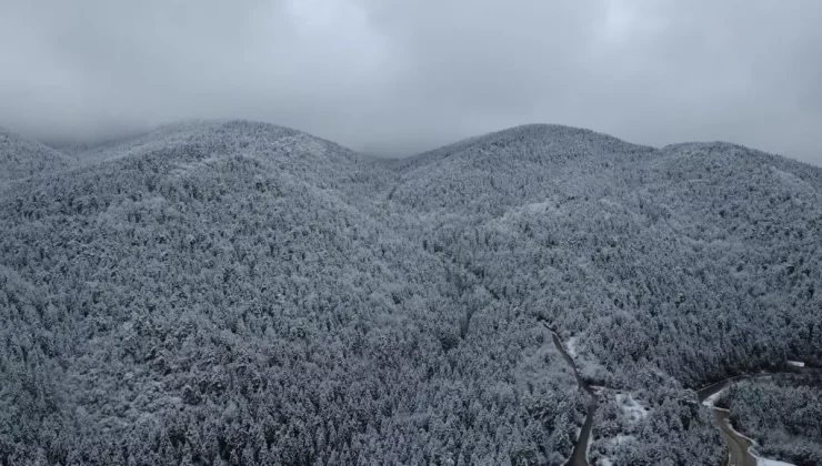 Karabük’ün Yüksek Kesimleri Karla Kaplandı