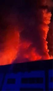 Kayseri’de mobilya atölyesinde yangın