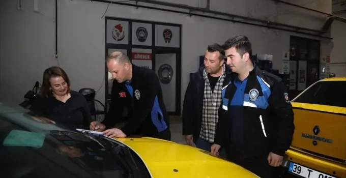 Kırklareli’nde taksiler denetlendi