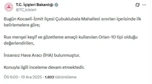 Kocaeli’de insansız hava aracı düştü