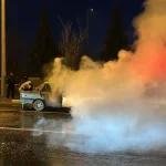 Kütahya’da seyir halindeki otomobil yandı