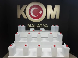 Malatya’da 76 litre etil alkol ele geçirildi