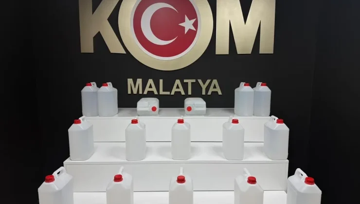 Malatya’da 76 litre etil alkol ele geçirildi