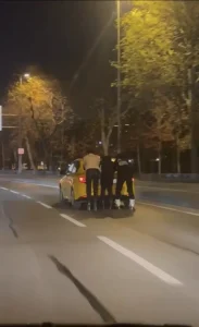 Maltepe’de patenli 3 kişinin tehlikeli yolculuğu kamerada