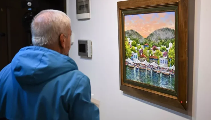 Ressam Yalçın Gökçebağ’ın karma resim sergisi başkentte sanatseverlerle buluştu