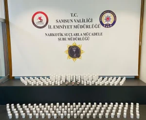 Samsun’da 14 bin 100 sentetik hap ele geçirildi