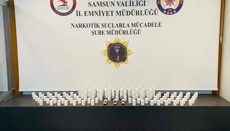 Samsun’da 14 bin 100 sentetik hap ele geçirildi