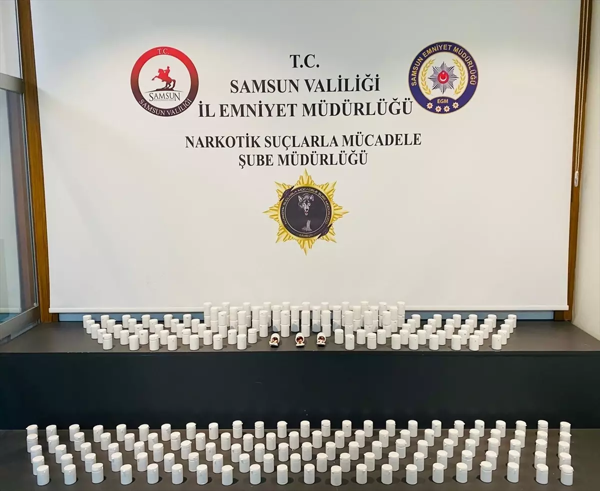 Samsun’da 14 binden fazla uyuşturucu hap ele geçirildi