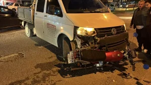 Samsun’da pikapla çarpışan motosiklet sürücüsü yaralandı