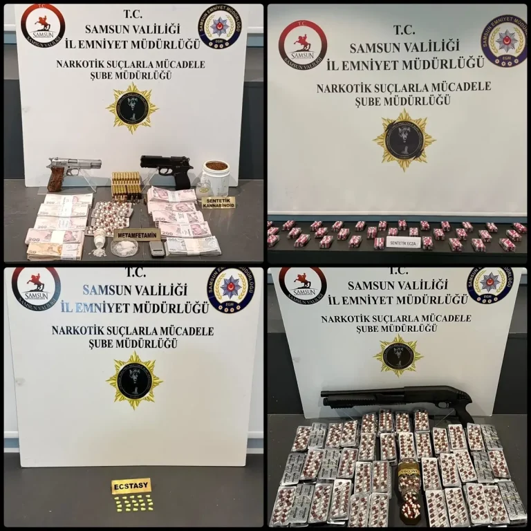 Samsun’da uyuşturucu operasyonunda 7 zanlı yakalandı