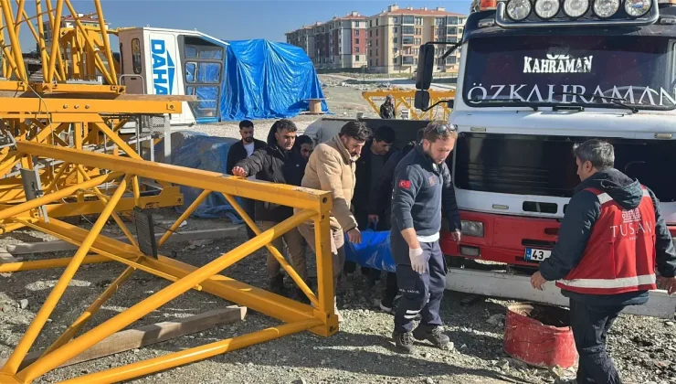 Şantiyede kule vinç kazası; 1 işçi yaralandı