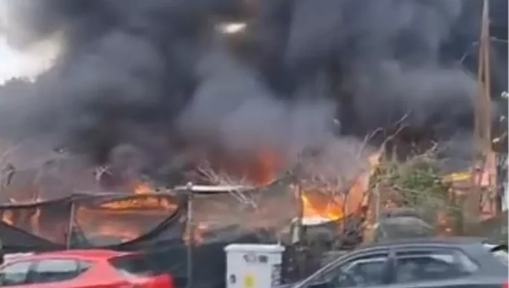 Sarıyer’de iş yerinde yangın