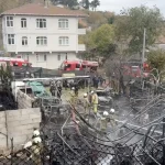 Sarıyer’de oto tamirhanesinde çıkan yangın söndürüldü