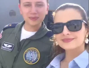 Şehit Hava Pilot Üsteğmen Cüneyt Kandemir’in eşi, düşen uçakta çekilen fotoğrafları paylaştı
