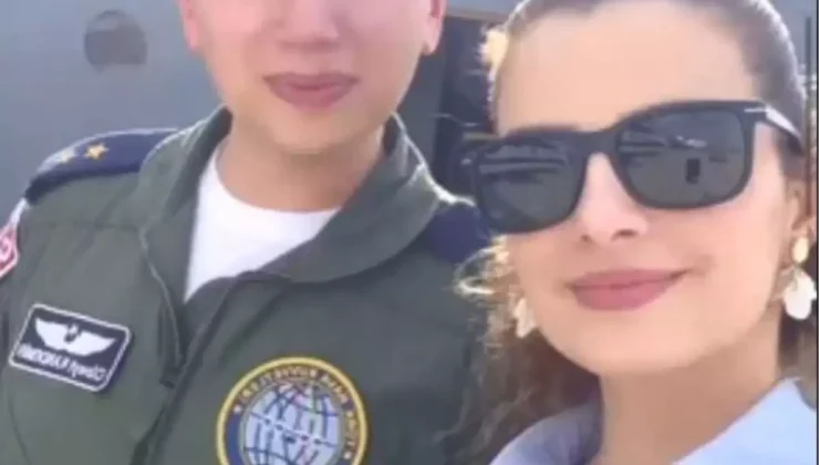 Şehit Hava Pilot Üsteğmen Cüneyt Kandemir’in eşi, düşen uçakta çekilen fotoğrafları paylaştı