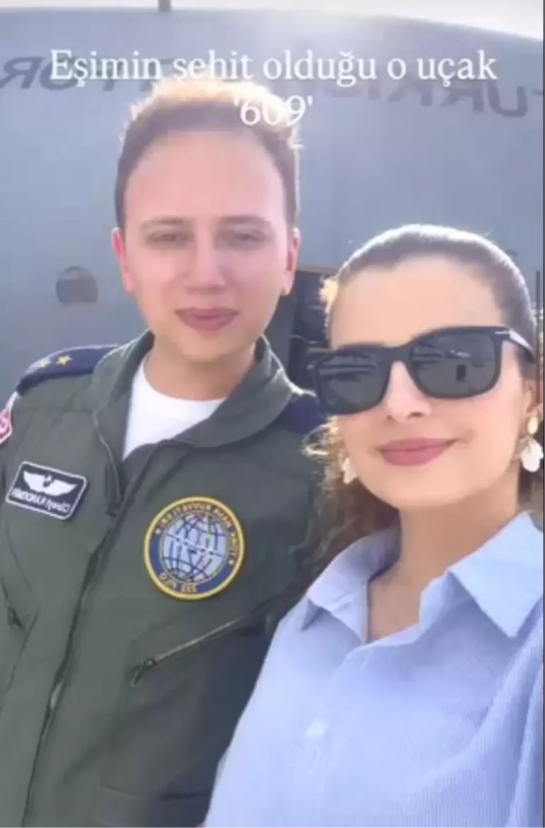 Şehit Hava Pilot Üsteğmen Cüneyt Kandemir’in eşi, düşen uçakta çekilen fotoğrafları paylaştı