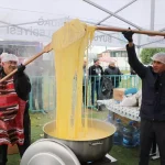 Tekirdağ’da vatandaşlara 1 ton mıhlama ikram edildi