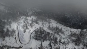 Türkiye’nin biyosfer rezervi alanı Camili Havzası beyaz örtü ile kaplandı