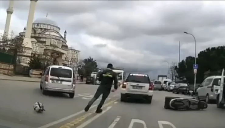 Ümraniye’de trafik kavgası kamerada