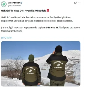 Yaban keçisi vuran avcıya 956 bin TL ceza