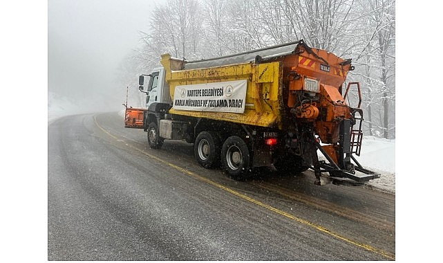 Kartepe’de Kar Mesaisi