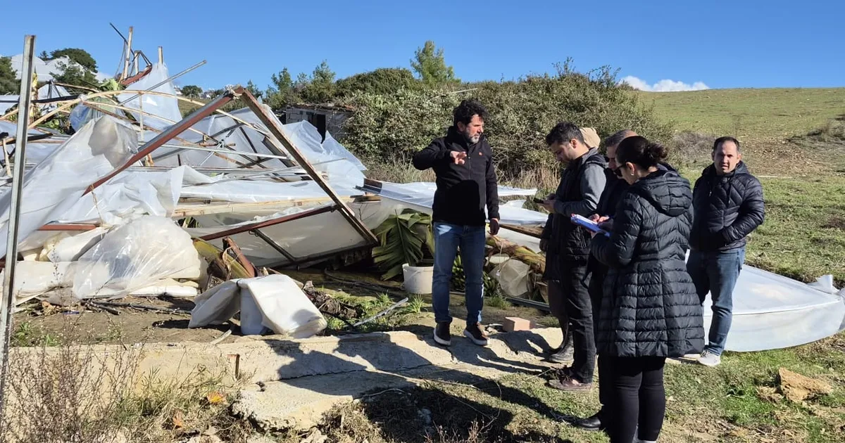 Manavgat’ta Hortumdan Zarar Gören Yerlerde Hasar Tespit Çalışması Yapıldı